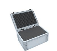 Eurobox avec couvercle à charnières et mousse alvéolée ajustable