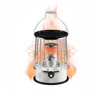 Eurocatch Chauffage à Pétrole Portable 2600W (8900 BTU) - Chauffage d’Appoint au Kérosène 6L avec Protection Anti-Basculement, Capteur d’Oxygène et Arrêt Automatique - Idéal Camping, Atelier, Abri