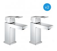 Eurocube - Lot de 2 mitigeurs monocommande 1/2" LavaboTaille S (2313200E-DUO)