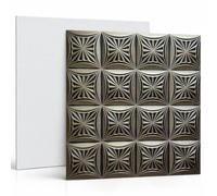 Eurodeco Retro Vintage Panneaux 3D en souple polystyrène XPS PS, panneau de plafond 50x50cm, décors muraux, revêtement, de 2-3 mm d'épaisseur