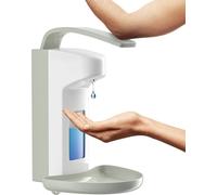 Eurodistributeur, distributeur de savon, montage mural, avecau coude pour désinfectant et savon pour les mains, distributeur de savon pour montage mural, distributeur de gel douche blanc, 500 ml