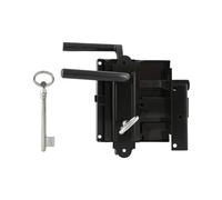 EUROELZETT G594E13000R Serrure en applique droite DM 60 100 x 116 mm en acier laqué noir