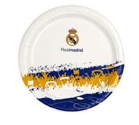 EuroFiestas, Assiettes En Papier Real Madrid 18 cm, Lot De 8 Unités, Vaisselle Jetable Pour Anniversaire Et Fête, Décoration Officielle De Football (Fan)