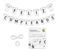 EuroFiestas, Guirlande Real Madrid Pour Anniversaire, Décoration Football Fête Enfant, Accessoire Fête Foot Pour Table, Mur, Salle Et Supporter (Texte)