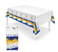EuroFiestas, Nappe Real Madrid pour Table De Fête, 270 x 134 cm, Décoration Anniversaire Football pour Enfant, Accessoire Fête Foot Et Supporter (Fan)