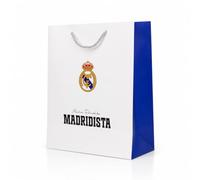 EuroFiestas, Sac Cadeau Real Madrid En Papier Résistant, Décoration Anniversaire Football Pour Enfant, Accessoire Fête Foot Et Emballage Cadeau Supporter (26x12x32,Madridista)