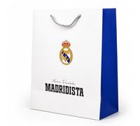 EuroFiestas, Sac Cadeau Real Madrid En Papier Résistant, Décoration Anniversaire Football Pour Enfant, Accessoire Fête Foot Et Emballage Cadeau Supporter (30x12x40, Madridista)
