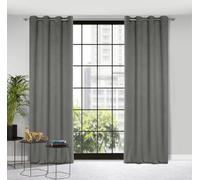 Eurofirany Carlo Rideau Occultant Extra Long avec Œillets - 1 Unité, Lourd 340 g/m², Rideau Isolant Thermique, Opaque, Assombrissant, Chambre, Salon, 135x250 cm, Gris Foncé