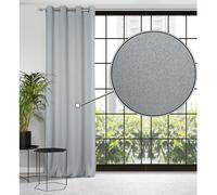 Eurofirany Carlo Rideau Occultant Extra Long avec Œillets - 1 Unité, Lourd 340 g/m², Rideau Isolant Thermique, Opaque, Assombrissant, Chambre, Salon, 135x250 cm, Gris