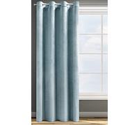 Eurofirany Design91 Rosa Rideau en Velours Doux Uni Opaque avec Oeillets - 1 Unité, Moelleux, Panneau Drapé, Classique, Élégant, Salon, Chambre, 200 g/m², 140x250 cm, Vert Océan