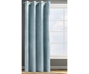Eurofirany Design91 Rosa Rideau en Velours Doux Uni Opaque avec Oeillets - 1 Unité, Moelleux, Panneau Drapé, Classique, Élégant, Salon, Chambre, 200 g/m², 140x250 cm, Vert Océan