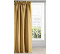 Eurofirany Essme Rideau Brillant à Glissière Lisse Tendance Élégant Chambre Salon Jaune Doré 140x270cm