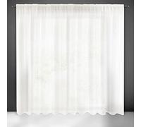 Eurofirany Fir Rideau avec Galon fronceur Rebecca, Polyester, crémeux, 0,02/Rebecca/K/350 x 250 x 350 x 250 cm