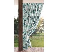 Eurofirany Garden Rideau d'Extérieur à Passe-Tringle, 1 Pièce, Occultant & Imperméable, Protection UV, pour Balcon Terrasse Pergola, 155x200 cm (L x H), Motif Vert
