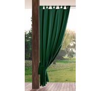 Eurofirany Garden Rideau d'Extérieur à Pattes Auto-agrippantes, 1 Pièce, Occultant & Imperméable, Protection UV, pour Balcon Terrasse Pavillon, 155x200 cm (L x H), Vert Foncé