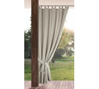 Eurofirany Garden Rideau d'Extérieur à Pattes Auto-agrippantes, 1 Pièce, Occultant & Imperméable, Protection UV, pour Balcon Terrasse Pavillon, 220 x 155 cm, Beige chiné