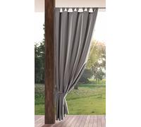 Eurofirany Garden Rideau d'Extérieur à Pattes Auto-agrippantes, 1 Pièce, Occultant & Imperméable, Protection UV, pour Balcon Terrasse Pavillon, 155x260 cm (L x H), Gris Foncé