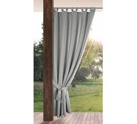 Eurofirany Garden Rideau d'Extérieur à Pattes Auto-agrippantes, 1 Pièce, Occultant & Imperméable, Protection UV, pour Balcon Terrasse Pavillon, 220 x 155 cm, Gris chiné