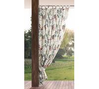Eurofirany Garden Rideau Extérieur avec Onglet en Haut - 1 pc. Rideau Imperméable, Coupe-Vent, Rideau pour Pergola, Gazebo, Terrasse, Pavillon, 155x240 cm, Imprimé Gris