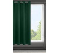 Eurofirany Logan Rideau Occultant - 1 Unité, Oeillets, Blocage de la Lumière, Assombrissement de la pièce, Chambre à Coucher, Salon, 140x175 cm, Vert Foncé