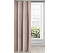 Eurofirany Logan Rideau Occultant Extra Long-1 Unité, Oeillets, Blocage de la Lumière, Assombrissement de la pièce, Chambre à Coucher, Salon, Satin, Vieux Rose, 135x250 cm