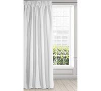 Eurofirany Logan, rideau occultant mat, satiné, avec bande plissée, 1 pièce, élégant, lisse, simple, pour salon et chambre à coucher, blanc 135 x 270 cm
