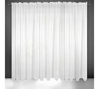 Eurofirany Lucy Rideau en Voile, Blanc, 350x250 cm