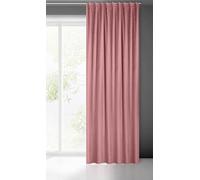 Eurofirany Madlen Rideau en Velours, avec Galon plissé, 1 pièce, Doux, élégant, Lisse, uni, Moderne, Classique, pour Salon, Chambre à Coucher, 140 x 300 cm, Vieux Rose