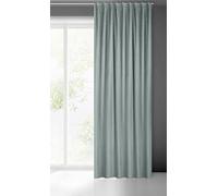 Eurofirany Madlen Rideau en Velours, avec Galon plissé, 1 pièce, Doux, élégant, Lisse, uni, Moderne, Classique, pour Salon, Chambre à Coucher, 140 x 300 cm, argenté