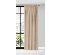 Eurofirany Pierre Rideau en Velours Avec Galon Fronceur - Occultant Thermique, Opaque pour Chambre Salon Salle à Manger, Densité 215 g/m², 140x300 cm, Cappuccino