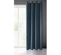 Eurofirany Pierre Rideau en Velours avec Oeillets - 1 pièce. Rideau Occultant Thermiques, Rideau Opaque pour Chambre Salon Salle à Manger, Densité 215 g/m², 140x250 cm, Bleu Marine