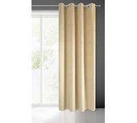 Eurofirany Pierre Rideau en Velours avec Oeillets - 1 pièce. Rideau Occultant Thermiques, Rideau Opaque pour Chambre Salon Salle à Manger, Densité 215 g/m², 140x250 cm, Cappuccino