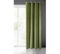 Eurofirany Pierre Rideau en Velours avec Oeillets - 1 pièce. Rideau Occultant Thermiques, Rideau Opaque pour Chambre Salon Salle à Manger, Densité 215 g/m², 140x250 cm, Olive Foncé