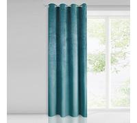 Eurofirany Pierre Rideau en Velours avec Oeillets - 1 pièce. Rideau Occultant Thermiques, Rideau Opaque pour Chambre Salon Salle à Manger, Densité 215 g/m², 140x250 cm, Turquoise