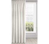 Eurofirany RIA Rideau Velours Doux à Galon Fronceur, 1 Pièce, Occultant Thermique pour Salon et Chambre, 140x270cm (L x H), Ivoire
