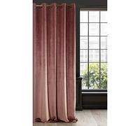 Eurofirany RIA Rideau Velours Doux avec Œillets, 1 Pièce, Occultant Thermique pour Salon et Chambre, 140x250 cm (L x H), Rose Foncé