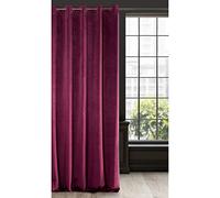 Eurofirany RIA Rideau Velours Doux avec Œillets, 1 Pièce, Occultant Thermique pour Salon et Chambre, 140x250 cm (L x H), Bordeaux
