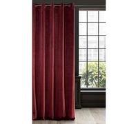 Eurofirany RIA Rideau Velours Doux avec Œillets, 1 Pièce, Occultant Thermique pour Salon et Chambre, 140x250 cm (L x H), Bordeaux Foncé