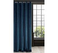 Eurofirany RIA Rideau Velours Doux avec Œillets, 1 Pièce, Occultant Thermique pour Salon et Chambre, 140x250 cm (L x H), Bleu Marine