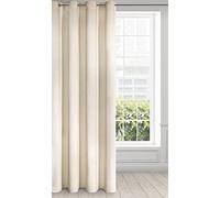 Eurofirany RIA Rideau Velours Doux avec Œillets, 1 Pièce, Occultant Thermique pour Salon et Chambre, 140x250 cm (L x H), Beige Clair