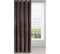 Eurofirany RIA Rideau Velours Doux avec Œillets, 1 Pièce, Occultant Thermique pour Salon et Chambre, 140x250 cm (L x H), Marron