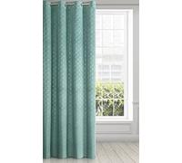 Eurofirany Rideau en Velours avec Motif géométrique et œillets - 1 pièce - Rideau pour Porte de Balcon à Motifs, Aspect Velours - Uni Moelleux - Moder