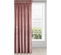 Eurofirany Rideau en Velours avec Ruban Fronceur - 1 Panneau, Traitement de Fenêtre Occultant, Rideaux pour Chambre, Cuisine, Salon, Super Doux, 140x270 cm, Rose Foncé