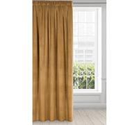 Eurofirany Rideau en Velours avec Ruban Fronceur - 1 Panneau, Traitement de Fenêtre Occultant, Rideaux pour Chambre, Cuisine, Salon, Super Doux, 140x270 cm, Orange