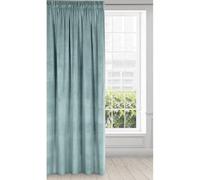 Eurofirany Rideau en Velours avec Ruban Fronceur - 1 Panneau, Traitement de Fenêtre Occultant, Rideaux pour Chambre, Cuisine, Salon, Super Doux, 140x270 cm, Turquoise