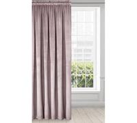 Eurofirany Rideau en Velours avec Ruban Fronceur - 1 Panneau, Traitement de Fenêtre Occultant, Rideaux pour Chambre, Cuisine, Salon, Super Doux, 140x270 cm, Rose Clair