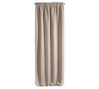 Eurofirany Rideaux occultants Lisses avec Galon fronceur Doux - Modernes et Simples - pour Chambre à Coucher, Chambre d'enfant, Salon - Poudre - 135 x 270 cm