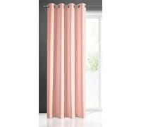 Eurofirany Rita Rideau Long de Couleur Unie - 1 Unité, Œillets, Rideaux Modernes pour Chambre, Salon, Salle à Manger, 140x250 cm, Vieux Rose