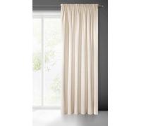 Eurofirany Ruban à friser doux Villa Velvet Velvet - 1 pièce, rideau élégant d'une épaisseur de 290 g/m², élégant, lisse et uni, moderne et moelleux, salon, beige clair, 140 x 270 cm