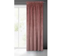 Eurofirany Villa Rideau en Velours Doux avec Galon Fronceur-1 pièce élégant de qualité supérieure pour Chambre à Coucher, Salon, Velvet, Polyester, Rose Foncé, 140x270 cm
